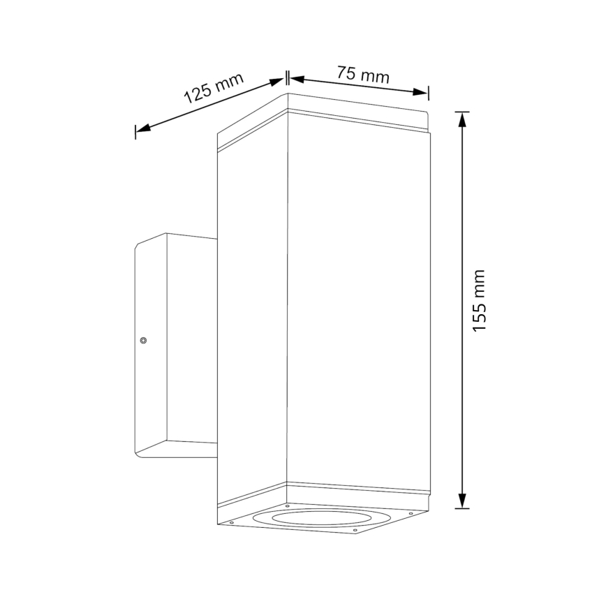 Kültéri fali lámpa MORRIS 2xGU10/35W/230V IP54
