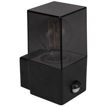 Kültéri fali lámpa mozgás- és alkonykapcsolóval 1xE27/40W/230V IP44 fekete/füstszínű
