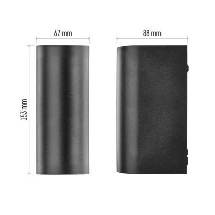 Kültéri fali lámpa OCULUS 2xGU10/7W/230V IP44