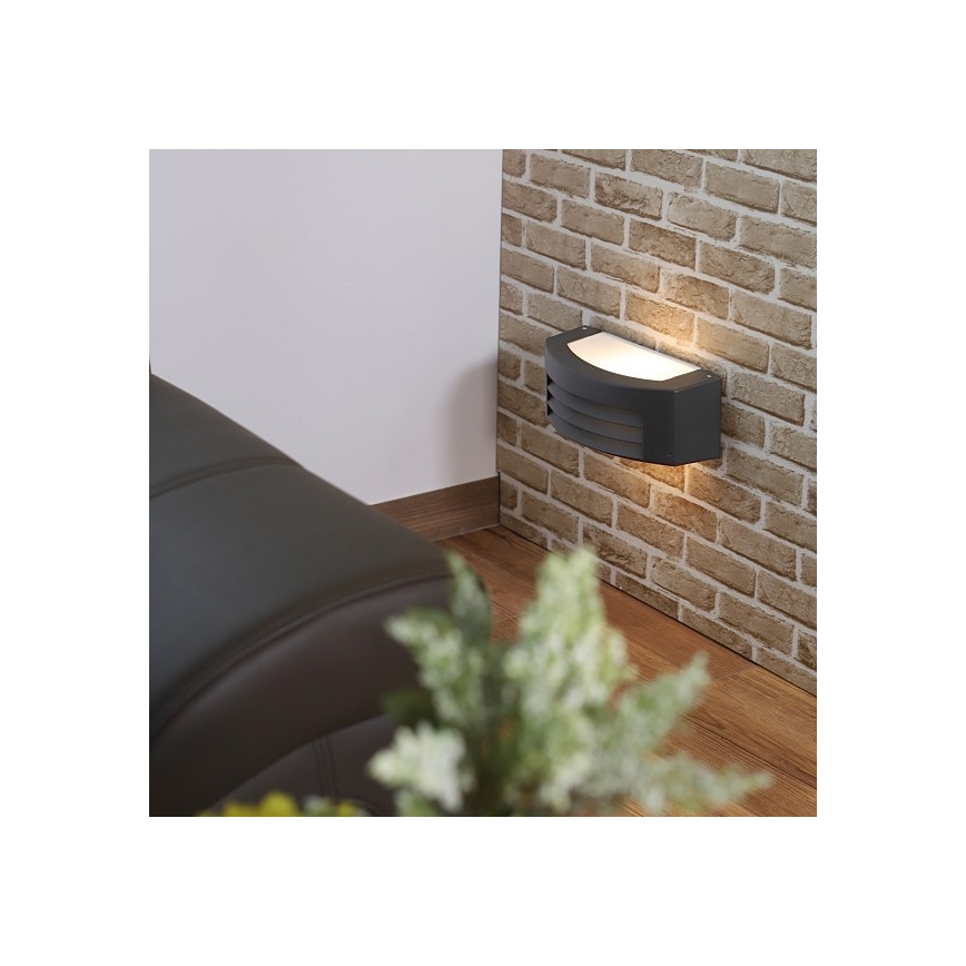 Kültéri fali lámpa OLIANA 1xE27/60W/230V IP54 antracit