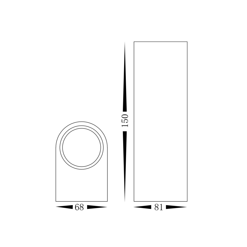 Kültéri fali lámpa OVALIS 2xGU10/35W/230V IP44 fekete