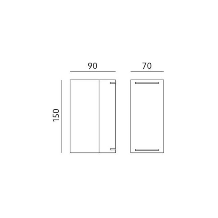 Kültéri fali lámpa QUAZAR9 2xGU10/11W/230V IP44 szürke
