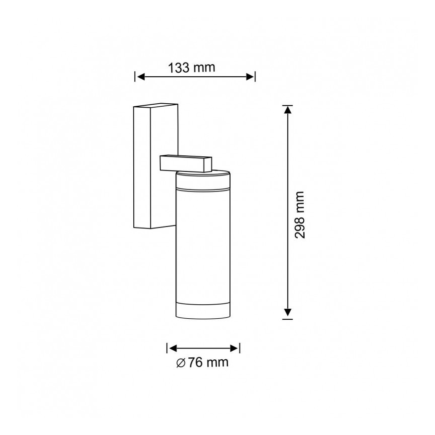 Kültéri fali lámpa SPECTRA 1xE27/10W/230V IP44