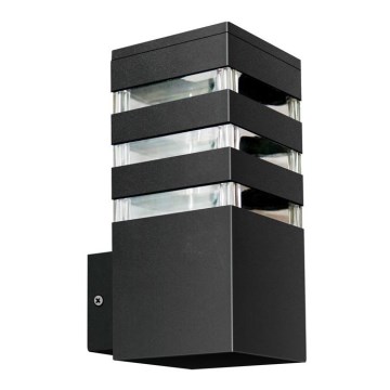 Kültéri fali lámpa TEKSAS 1xE27/12W/230V IP44 antracit