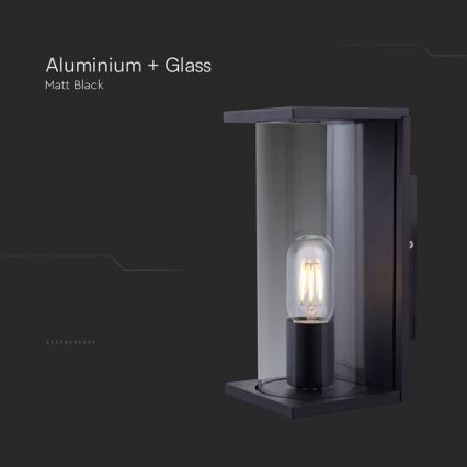 Kültéri fali lámpatest 1x E27/60W/230V IP44 fekete