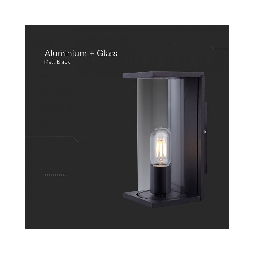 Kültéri fali lámpatest 1x E27/60W/230V IP44 fekete