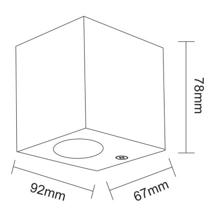 Kültéri fali spotlámpa BOSTON 1xGU10/10W/230V IP44