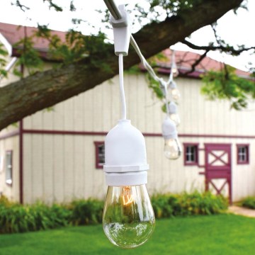 Kültéri fénylánc 15xE27/0,5W/230V 15 m IP44 fehér