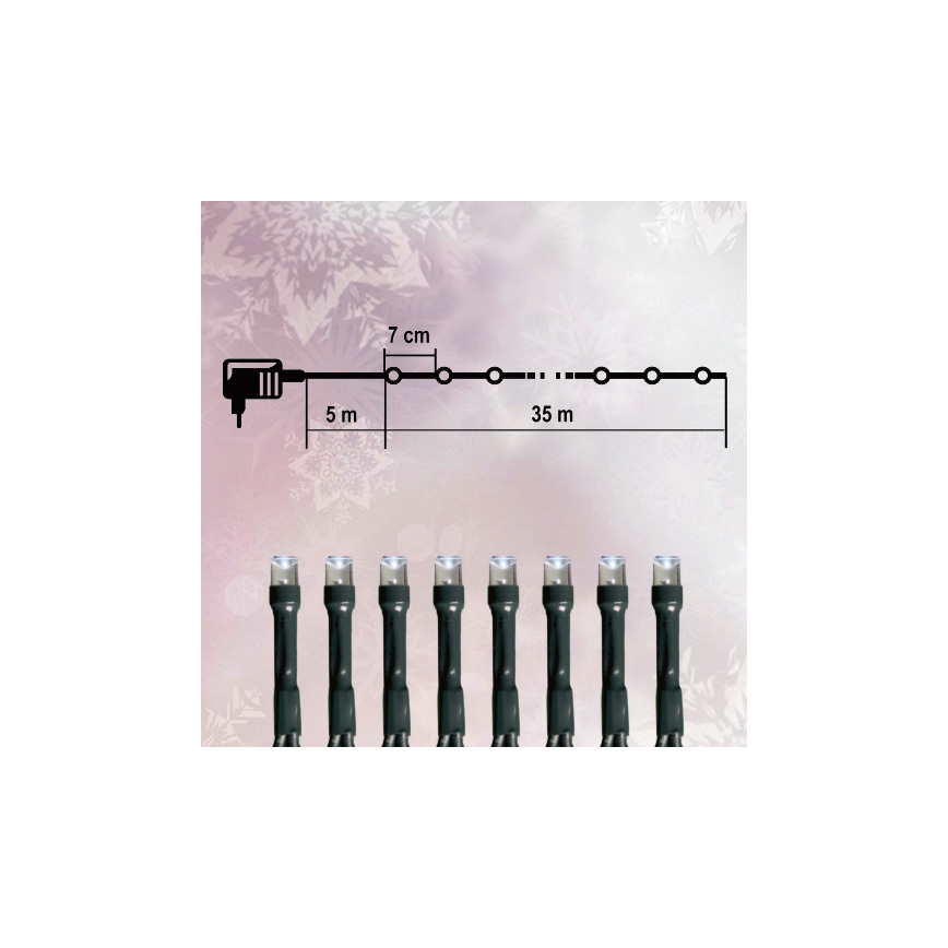 Kültéri karácsonyi lánc 500xLED/230V