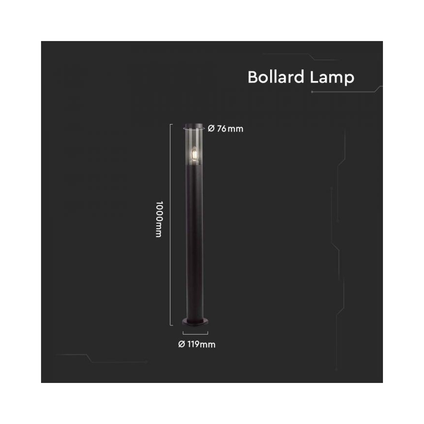 Kültéri lámpa 1xE27/18W/230V IP44 100 cm