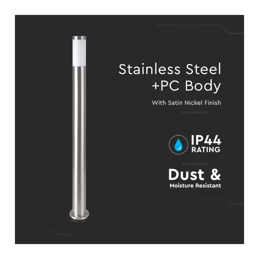 Kültéri lámpa 1xE27/60W/230V IP44 110cm matt króm