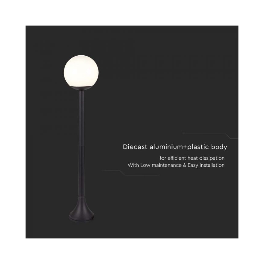 Kültéri lámpa 1xE27/60W/230V IP44 97 cm fekete
