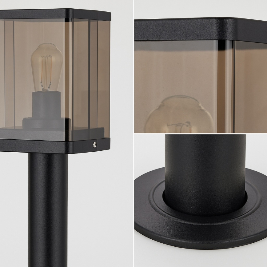 Kültéri lámpa 1xE27/60W/230V IP44 fekete/füstbarna
