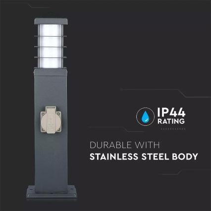 Kültéri lámpa aljzatokkal SCHUKO 1xE27/13W/230V IP44