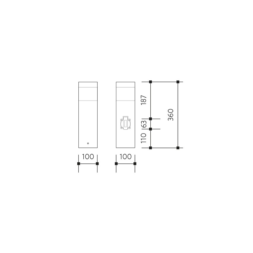 Kültéri lámpa aljzattal GARD 1xE14/60W/230V SCHUKO IP44