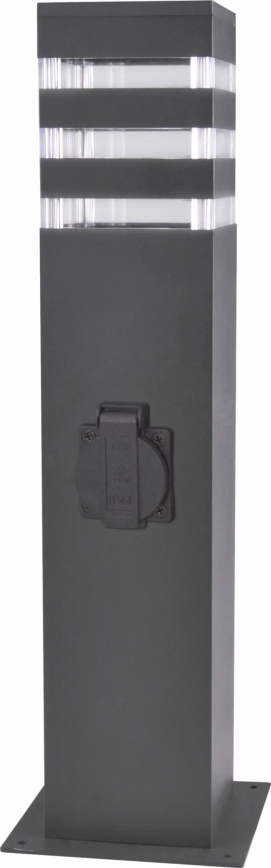 Kültéri lámpa aljzattal TEKSAS 1xE27/20W/230V 44 cm IP44 antracit