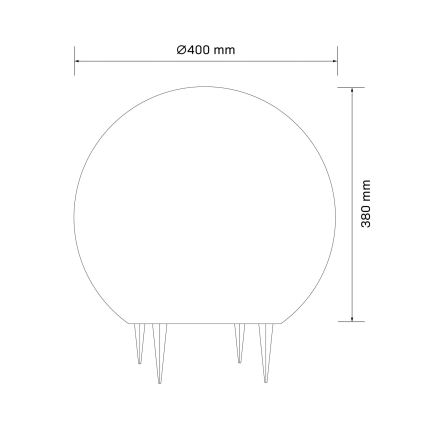 Kültéri lámpa ARGENTO 1xE27/15W/230V átm. 40 cm IP65 fehér