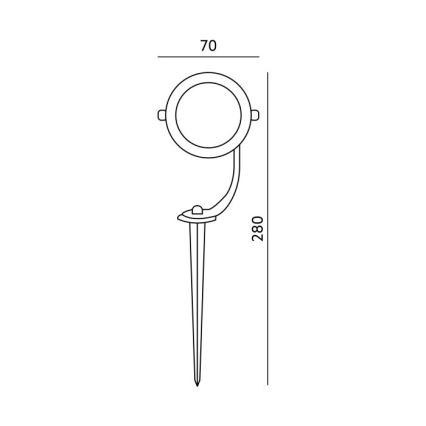 Kültéri lámpa BLAKE UNO 1xGU10/35W/230V IP65 fekete