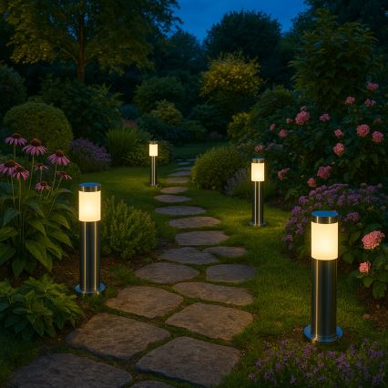 Kültéri lámpa BROOKLYN 1xE27/60W/230V 45 cm IP44 matt króm