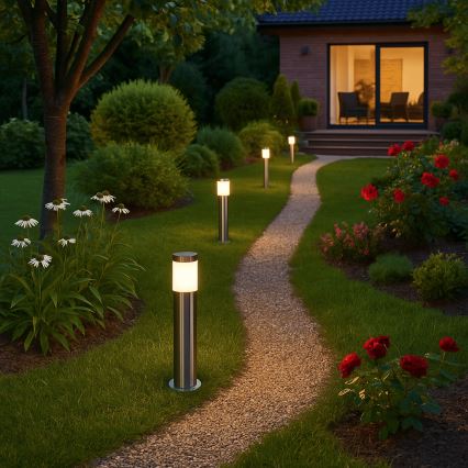 Kültéri lámpa BROOKLYN 1xE27/60W/230V 45 cm IP44 matt króm