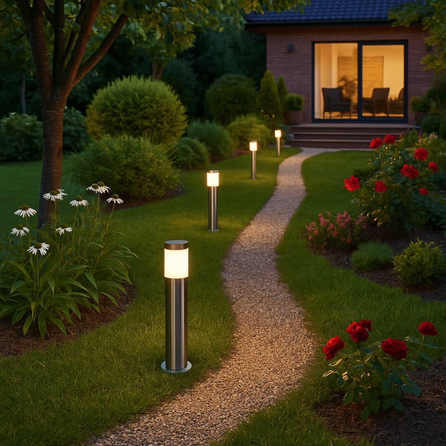 Kültéri lámpa BROOKLYN 1xE27/60W/230V 45 cm IP44 matt króm