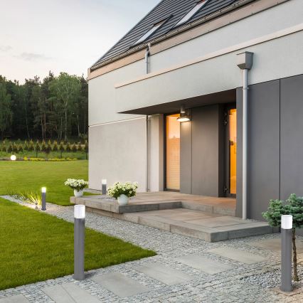 Kültéri lámpa DALLAS 1xE27/12W/230V IP44 44 cm antracit