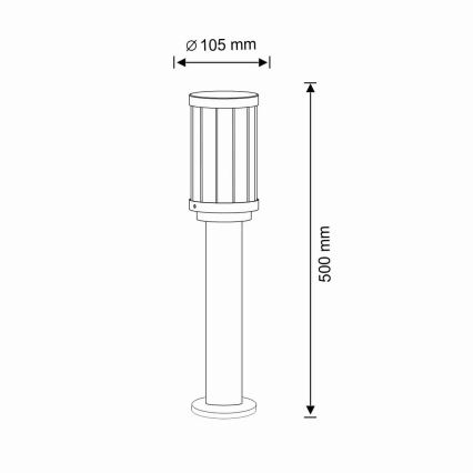 Kültéri lámpa FIORD 1xE27/10W/230V IP44