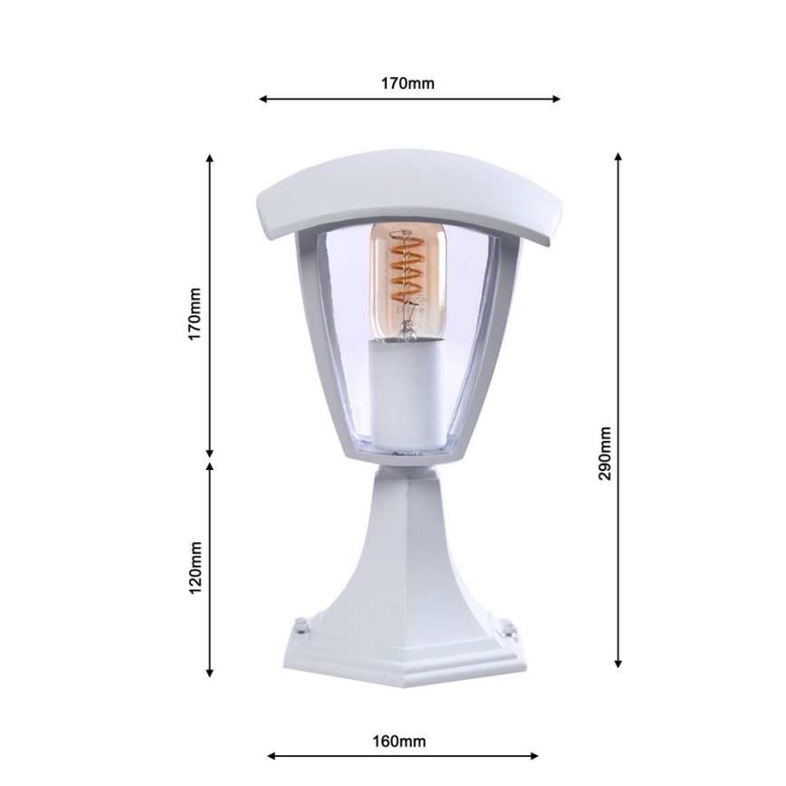 Kültéri lámpa FOX 1xE27/40W/230V IP44 fehér