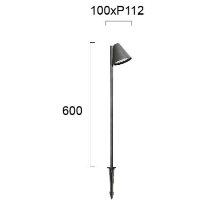 Kültéri lámpa GILBERT 1xGU10/20W/230V IP65 antracit