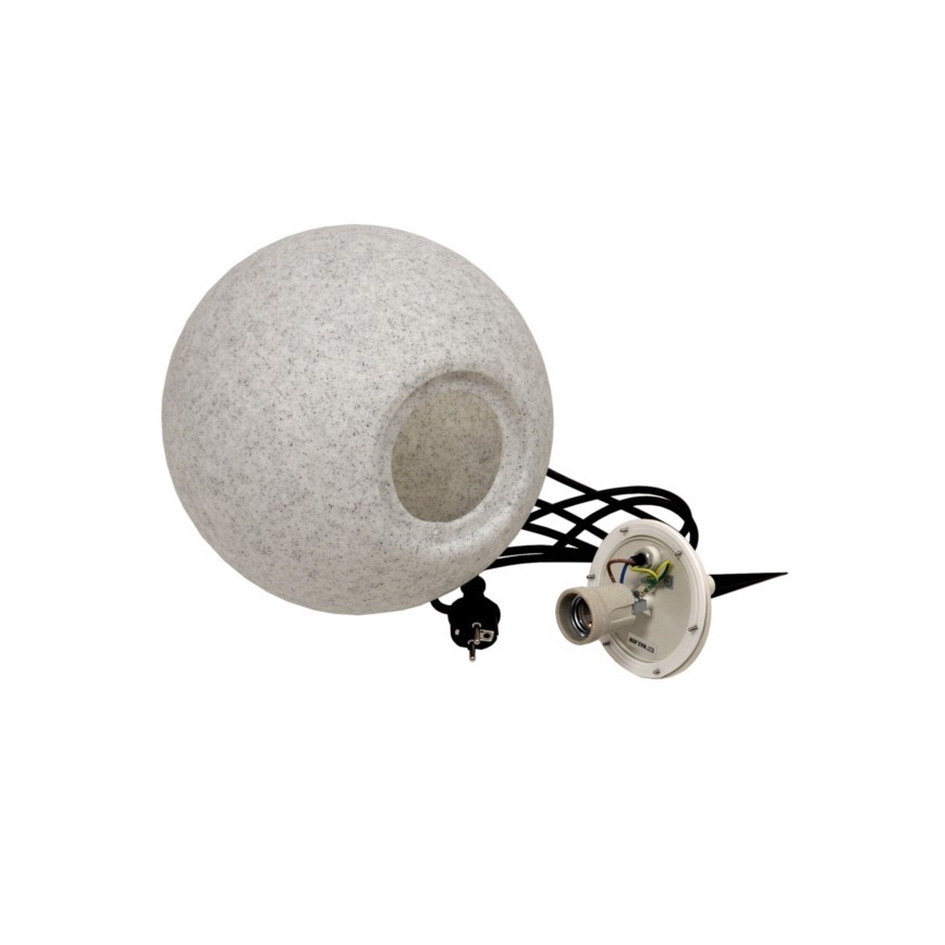Kültéri lámpa KULA 1xE27/60W/230V átm. 30 cm IP44 szürke
