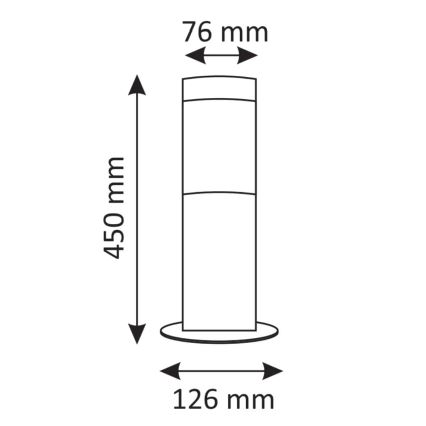 Kültéri lámpa LIVIA 1xE27/10W/230V 45 cm IP44 ezüstszínű