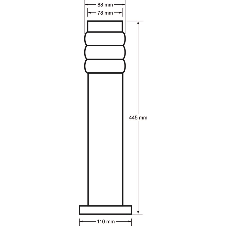 Kültéri lámpa LULA 1xE27/60W/230V 45 cm IP44 matt króm