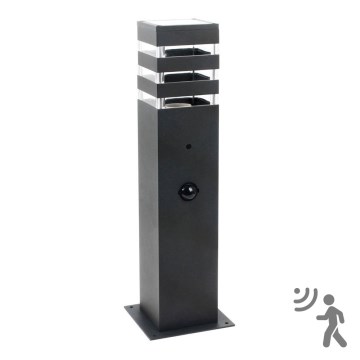 Kültéri lámpa mozgásérzékelővel TEKSAS 1xE27/12W/230V IP44 44 cm antracit