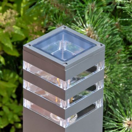 Kültéri lámpa TEKSAS 1xE27/12W/230V IP44 44 cm antracit