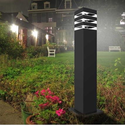 Kültéri lámpa TEKSAS 1xE27/12W/230V IP44 74 cm antracit