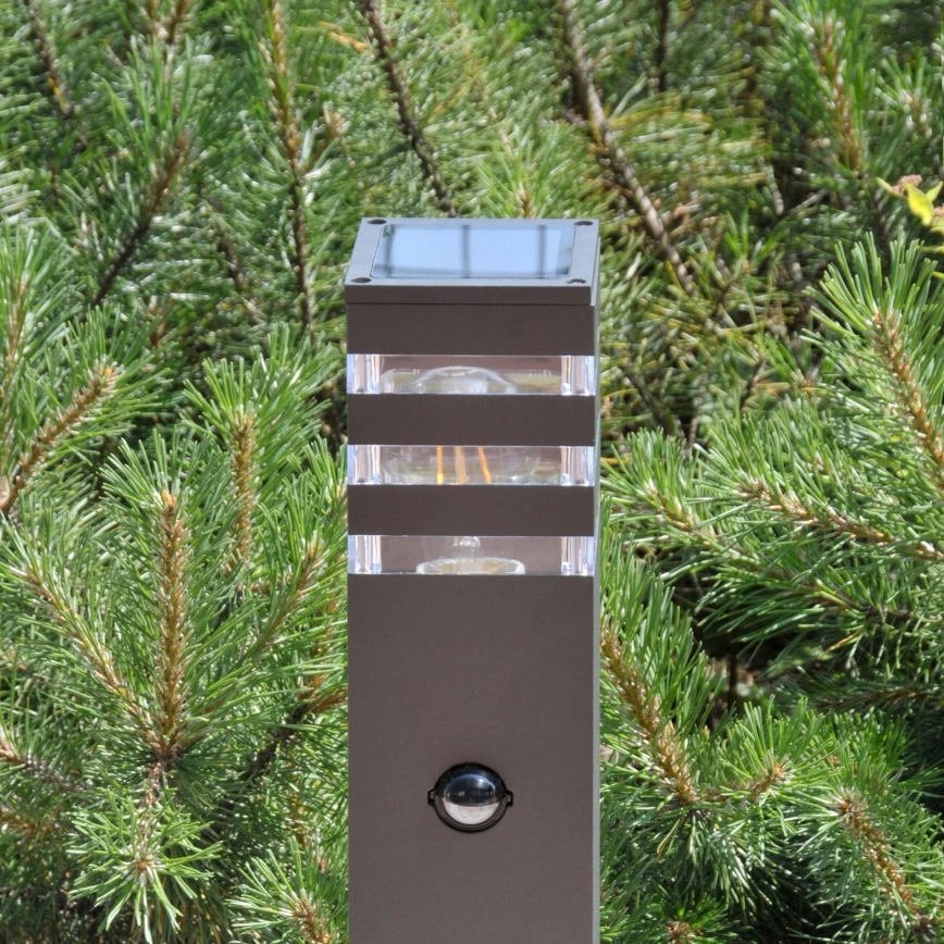 Kültéri lámpa mozgásérzékelővel TEKSAS 1xE27/12W/230V IP44 74 cm antracit