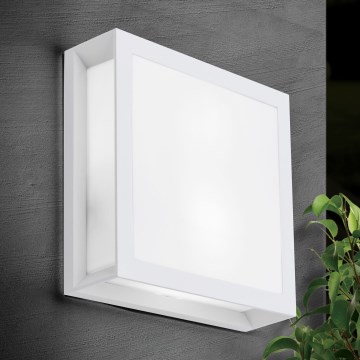 Kültéri lámpatest HENRY 2xE27/15W/230V 26x26 cm IP44 fehér