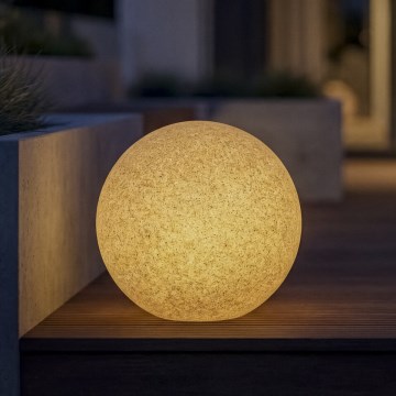 Kültéri lámpatest STONO 1xE27/20W/230V Ø 30 cm IP65 bézs