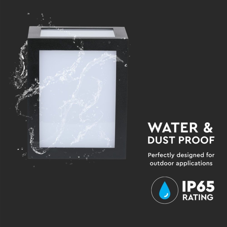 Kültéri LED fali lámpatest LED/12W/230V 4000K IP65 fekete