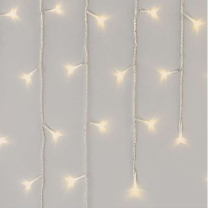 Kültéri LED fényfüzér, 300 LED, 8 üzemmód, 10 m, IP44, meleg fehér, távirányítóval