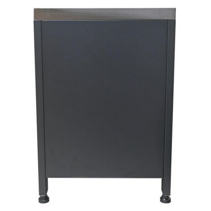 Kültéri modul grill alatti szekrény 80x47x69 cm fekete/rozsdamentes acél