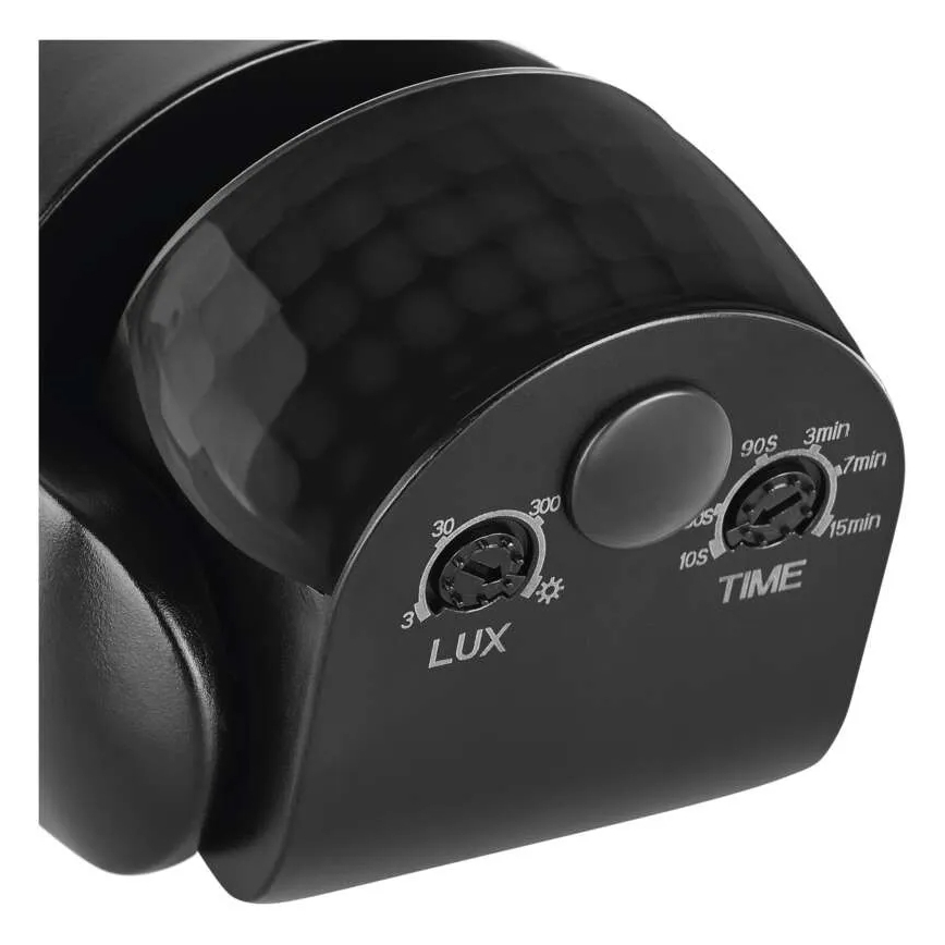 Kültéri mozgás- és alkonyatérzékelő PIR 1200W/230V IP65 fekete