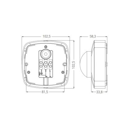 Kültéri mozgásérzékelő 360° IP65