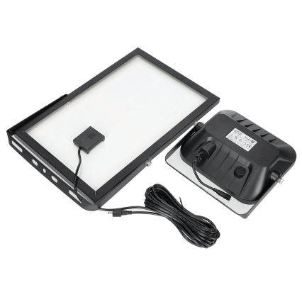 Kültéri napelemes reflektor érzékelővel LED/30W/6,4V 4000K IP65 6000 mAh + távirányítóval