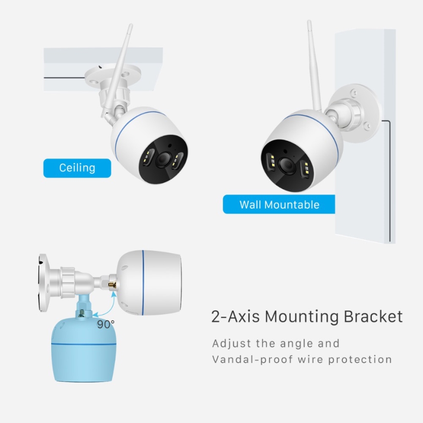 Kültéri okos kamera RJ45 Wi-Fi/HD 1080p Tuya