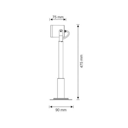 Kültéri reflektor PINO 1xGU10/10W/230V IP44 48 cm