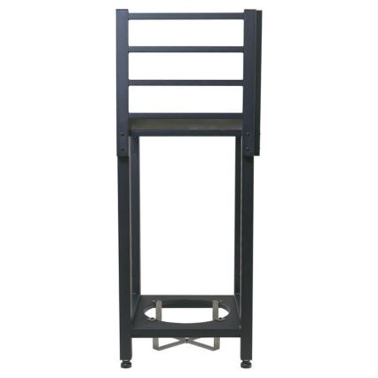 Kültéri sarokmodul 47x47x123 cm fekete/rozsdamentes acél