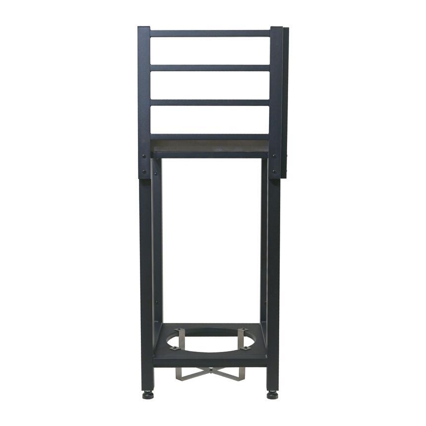 Kültéri sarokmodul 47x47x123 cm fekete/rozsdamentes acél