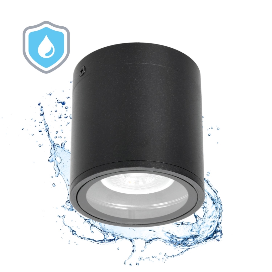 Kültéri spotlámpa 1xGU10/35W/230V IP54 kerek fekete