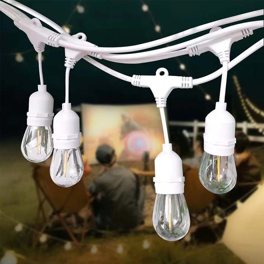 Kültéri STRING égősor 15xE27/40W/230V 15m IP65